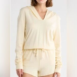 NEW Vitamin A Emery Romper in Ecru Beige